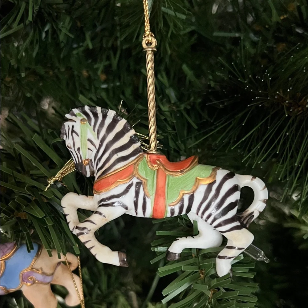 Lenox Christmas Carousel Animal Collection - Lion, Zebra, Reindeer and Horse - Picture 5 of 15